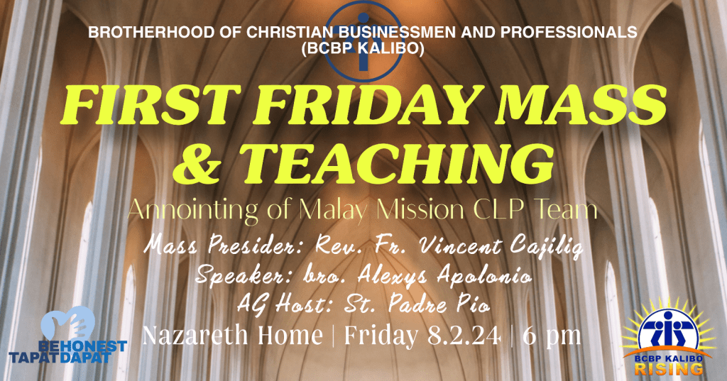 First Friday Mass and Teaching for the month of August,&nbsp;2024