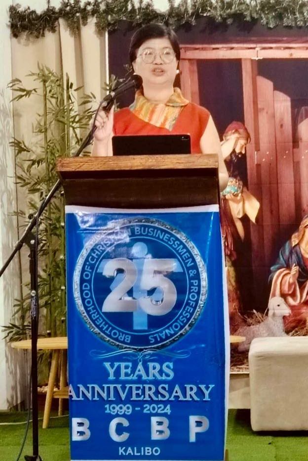 Sis. Bing Mayor at the BCBP Kalibo Breakfast